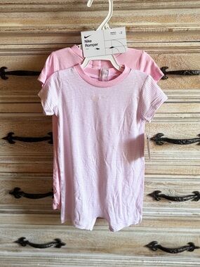 Nike Baby Girls' Pink Short-Sleeve Romper - 2-Pack 6 Months